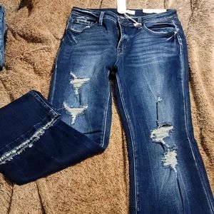 Petra153 size 30 wide flare distressed